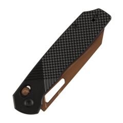 Tenable Shard | Çapraz Kilitli | Siyah Alüminyum Sap | Gül Altın 14C28N Çelik Çakı | T1006V10