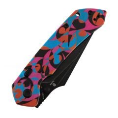 Tenable Fenrir | Üstten Kilitli | Çok Renkli Kamuflaj Desenli Yeşim G10 Sap | Siyahlaştırılmış D2 Çelik Çakı | B1034H15