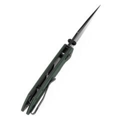 Tenable Fenrir | Çapraz Kilitli | Parça Desenli Yeşil G10 Sap | Siyahlaştırılmış Nitro-V Çelik Çakı | T1034V12