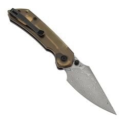 Tenable Fenrir | Amber PEI ( Ultem ) Sap | Damascus Çelik Çakı | B1034H6