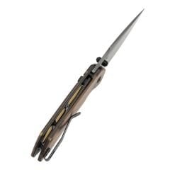 Tenable Fenrir | Amber PEI ( Ultem ) Sap | Damascus Çelik Çakı | B1034H6