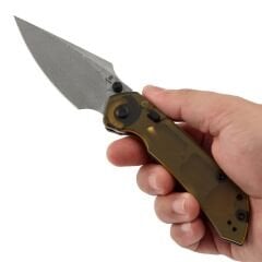 Tenable Fenrir | Amber PEI ( Ultem ) Sap | Damascus Çelik Çakı | B1034H6