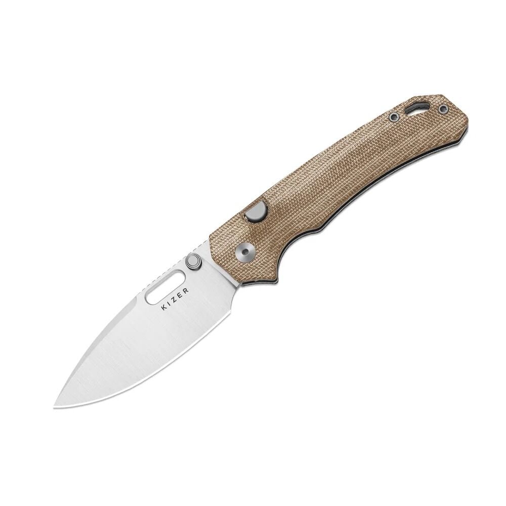 Kizer Outposter | Norplex UltreX™ Micarta Sap | Nitro-V + Satin Çelik Çakı | V3802BDA1