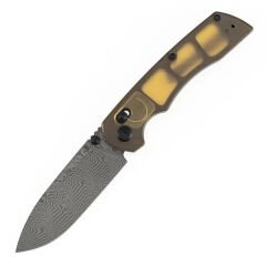 Tenable Kryo | Amber PEI/Ultem Sap | Damascus Çelik Çakı | T1001V10
