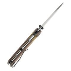 Tenable Kryo | Amber PEI/Ultem Sap | Damascus Çelik Çakı | T1001V10