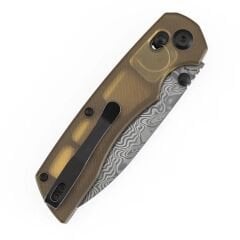 Tenable Kryo | Amber PEI/Ultem Sap | Damascus Çelik Çakı | T1001V10