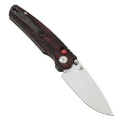 Tenable Raven | Çapraz Kilitli | Kırmızı ve Siyah G-mascus Sap | Taşlanmış 14C28N Çelik Çakı | T2109V3