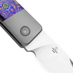 Kizer Little Grand | Titanyum + Timascus Sap | M390 Çelik Çakı | Limitli Üretim | Ki2670A3