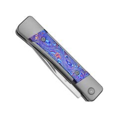 Kizer Little Grand | Titanyum + Timascus Sap | M390 Çelik Çakı | Limitli Üretim | Ki2670A3