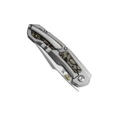 Kizer Feweed |  Titanyum + Gold Camo Karbon Sap | Z-Wear PM Çelik Çakı | Ki3694A4