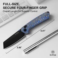 Kizer Madrac | Girdap Desenli Mikarta Sap | Nitro-V Çelik Çakı | V3693A4