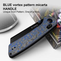 Kizer Madrac | Girdap Desenli Mikarta Sap | Nitro-V Çelik Çakı | V3693A4