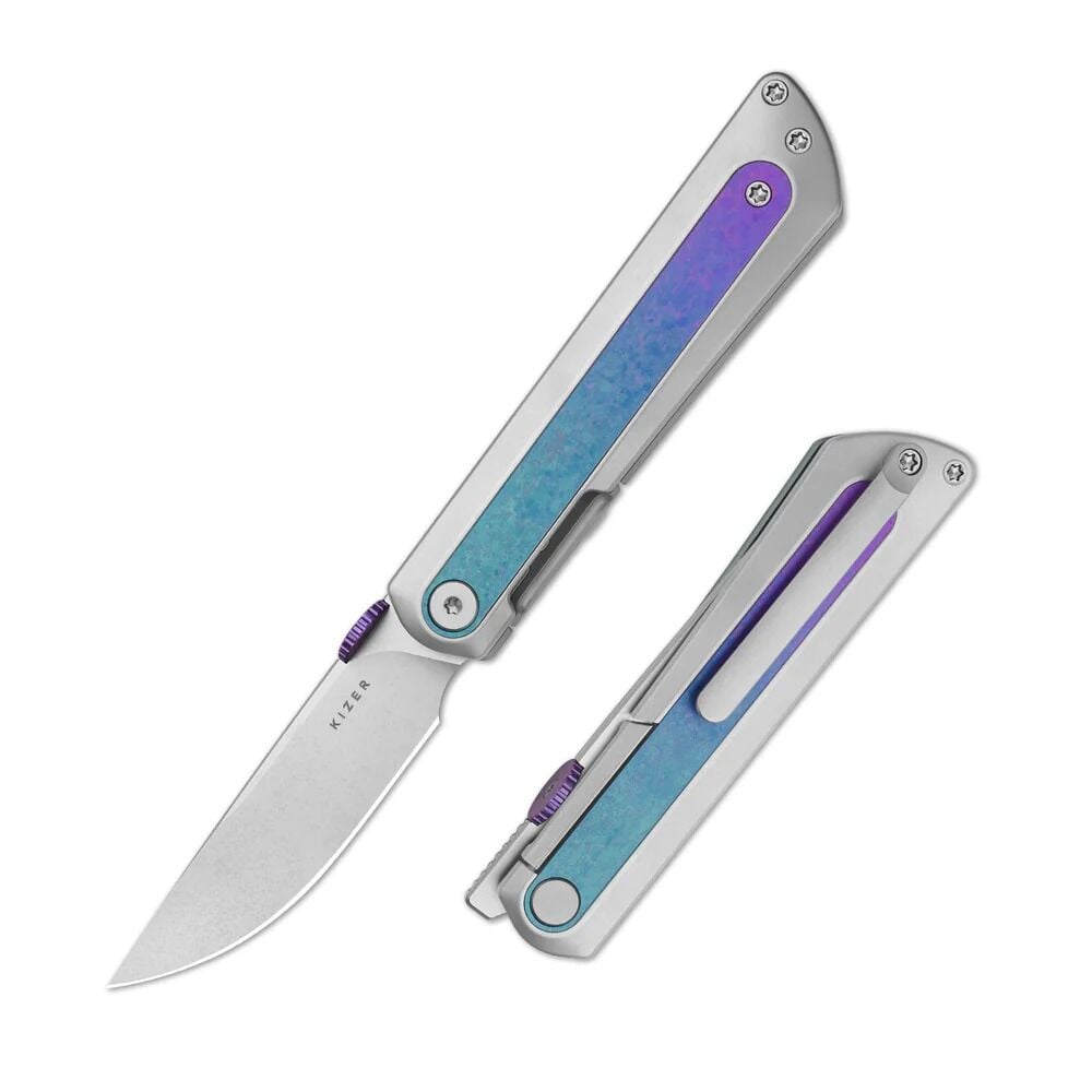 Quoll | S45VN | Titanium & Crystallized Titanium | Stonewashed | Ki3733A2