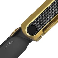 Kizer Quoll | S45VN | Titanium & Zirconium | Brushed | Matte DLC-Ultra | KizerB™ 3733A4
