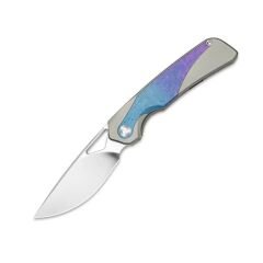 Kizer Topsail | S45VN | Titanium & Crystallized Titanium | Front Flipper | KizerB™ 3735A1