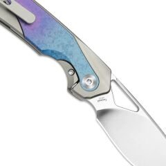 Kizer Topsail | S45VN | Titanium & Crystallized Titanium | Front Flipper | KizerB™ 3735A1