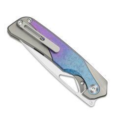 Kizer Topsail | S45VN | Titanium & Crystallized Titanium | Front Flipper | KizerB™ 3735A1