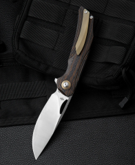 BESTECH FALKO BL01D Ara Katman, Karbon Fiber Ve G10 Saplı 3,54'' 154CM Bıçak