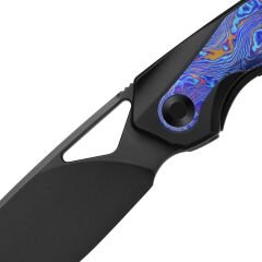 Kizer Topsail | S45VN | Titanium & Timascus | Matte DLC Ultra | Front Flipper | KizerB™ 3735A2