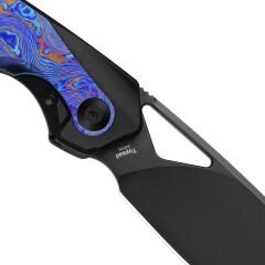 Kizer Topsail | S45VN | Titanium & Timascus | Matte DLC Ultra | Front Flipper | KizerB™ 3735A2
