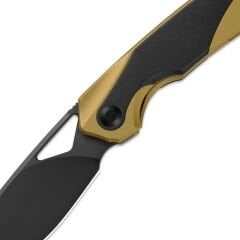 Kizer Topsail | M390 | Titanium + Stark Black Zirconium | Matte DLC Ultra | Front Flipper | KizerB™ 3735A3