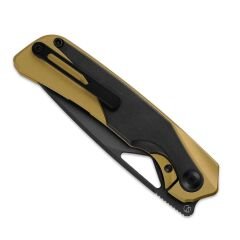 Kizer Topsail | M390 | Titanium + Stark Black Zirconium | Matte DLC Ultra | Front Flipper | KizerB™ 3735A3