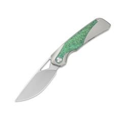 Kizer Topsail | M390 | Titanium & Crystallized Titanium | Front Flipper | KizerB™ 3735A4
