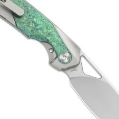 Kizer Topsail | M390 | Titanium & Crystallized Titanium | Front Flipper | KizerB™ 3735A4