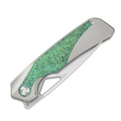 Kizer Topsail | M390 | Titanium & Crystallized Titanium | Front Flipper | KizerB™ 3735A4