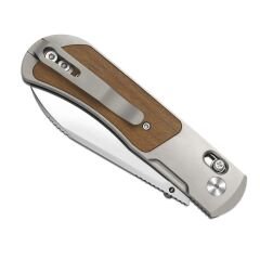 Kizer Tycho | S45VN | Titanium & Mkuruti Wood | KizerB™ 4761A1