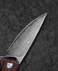 BESTECH BAMBI BL08E 3.11'' Şam Çelik Bıçak Demir Ahşap Sap