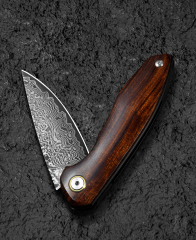 BESTECH BAMBI BL08D 3.11'' Şam Çelik Bıçak Demir Ahşap Sap