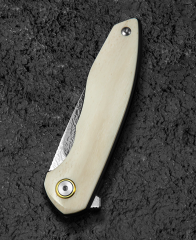 BESTECH BAMBI BL08C 3.11'' Şam Çelik Bıçak Öküz Kemik Sapı