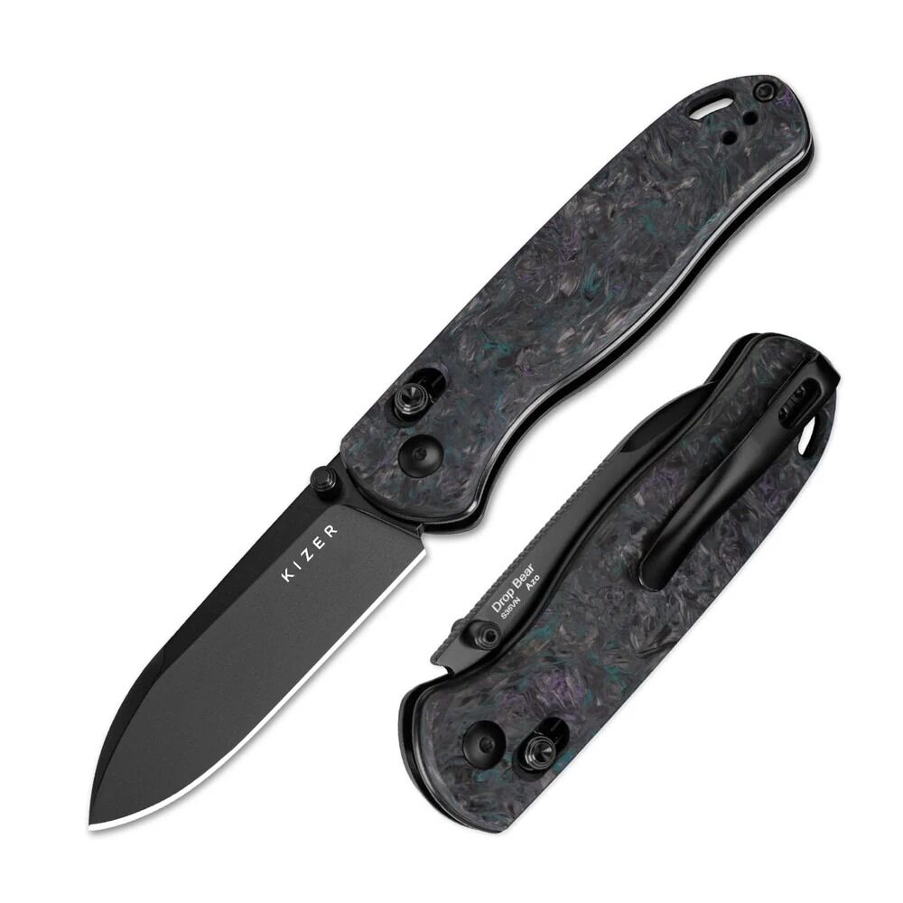 Kizer Drop Bear® | Fat Karbon Sap | S35VN Çelik Çakı | Ki3619A4