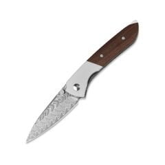 Kizer Spitfire | Damascus Steel | Aluminum & Mkuruti Wood | KizerV™ 3690A3