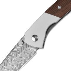 Kizer Spitfire | Damascus Steel | Aluminum & Mkuruti Wood | KizerV™ 3690A3