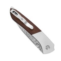 Kizer Spitfire | Damascus Steel | Aluminum & Mkuruti Wood | KizerV™ 3690A3