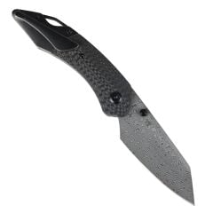 Kansept K9 | Karbon Fiber/G10 + Titanyum Sap | Damascus Çelik Çakı | K1151A4