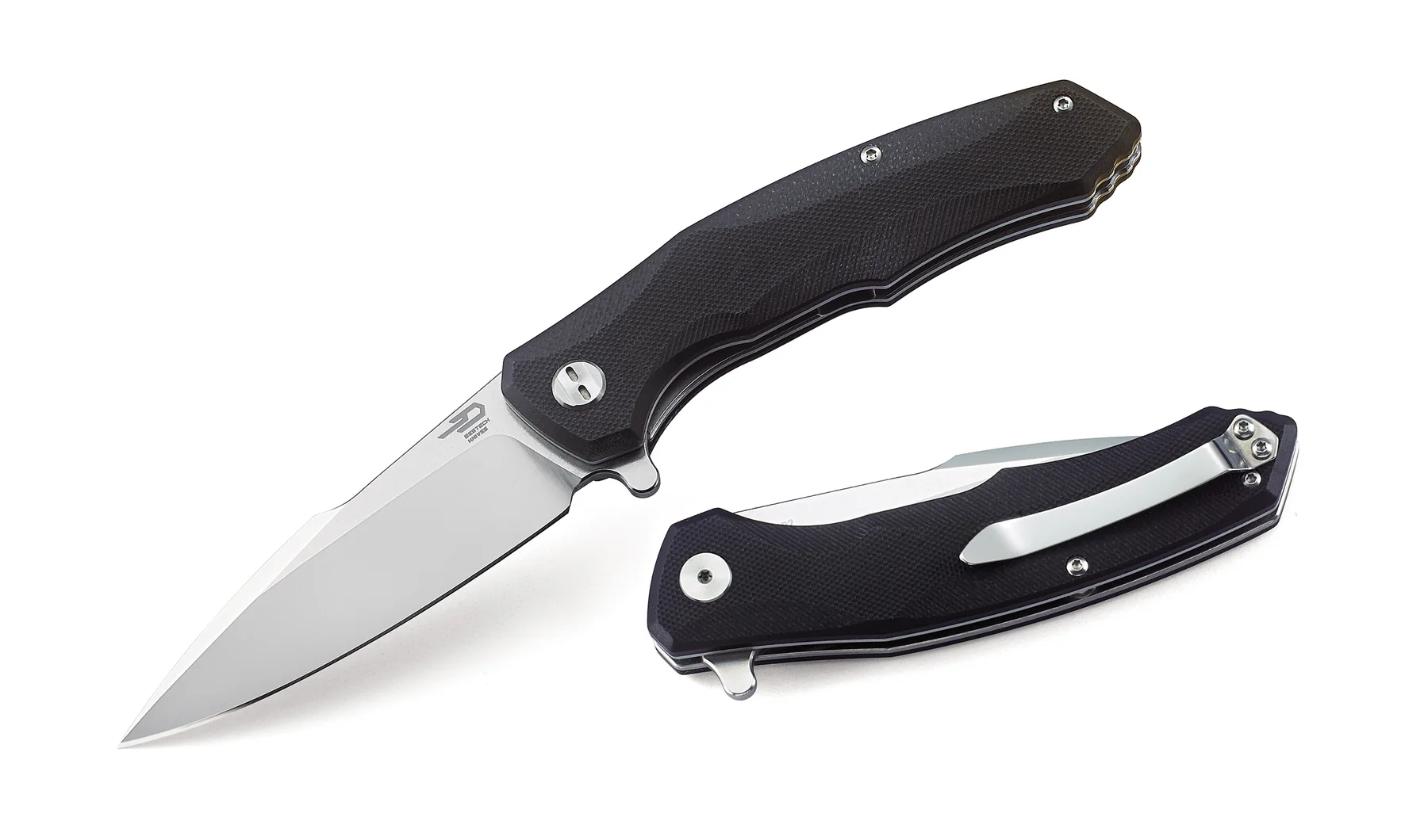 BESTECH WARWOLF BG04A Siyah G10 Sap D2 Çelik Çakı