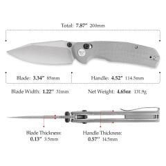 Trivisa Hornet-03G | Axis Lock | G10 Sap | 14C28N Çelik Çakı | JM01-GG-14