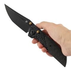 KANSEPT Deadite | Alüminyum + Fitilli Karbon Fiber Sap | 154CM Çelik Çakı | T1081V4