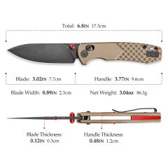 Trivisa Dragonfly-Z | Axis Lock | Titanyum Sap | M390 Çelik Çakı | JM03-ZT-M
