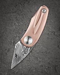 BESTECH Tulip | Titanyum Sap Damasteel Çelik Mini Çakı | BT1913I