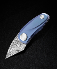 BESTECH TULIP BT1913G Titanyum Sap Damascus Çelik Mini Çakı ( Damasteel )