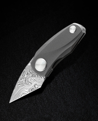 BESTECH TULIP BT1913F Titanyum Sap Damascus Çelik Mini Çakı ( Damasteel )