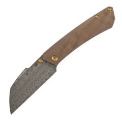 KANSEPT Contra | Elmas Desenli Bronz Eloksallı Titanyum Sap | Damascus Çelik Çakı | K1139A4