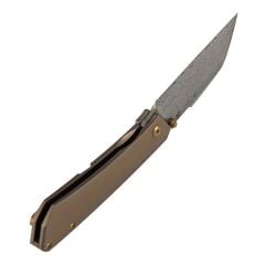 KANSEPT Contra | Elmas Desenli Bronz Eloksallı Titanyum Sap | Damascus Çelik Çakı | K1139A4