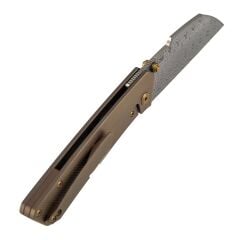 KANSEPT Contra | Elmas Desenli Bronz Eloksallı Titanyum Sap | Damascus Çelik Çakı | K1139A4