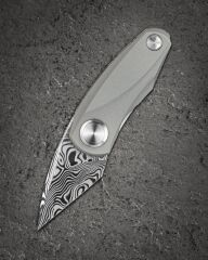 BESTECH Tulip | Titanyum Sap | Damasteel Çelik Mini Çakı | BT1913F