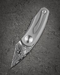 BESTECH Tulip | Titanyum Sap | Damasteel Çelik Mini Çakı | BT1913F